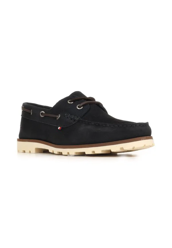 Светлые лодочные туфли Tommy Hilfiger, Navy/Brown — фото 2