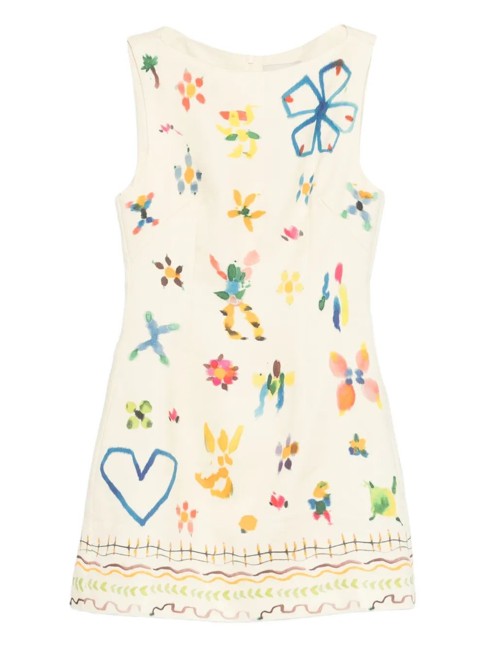 

Мини-платье с цветочным принтом Alemais, бежевый