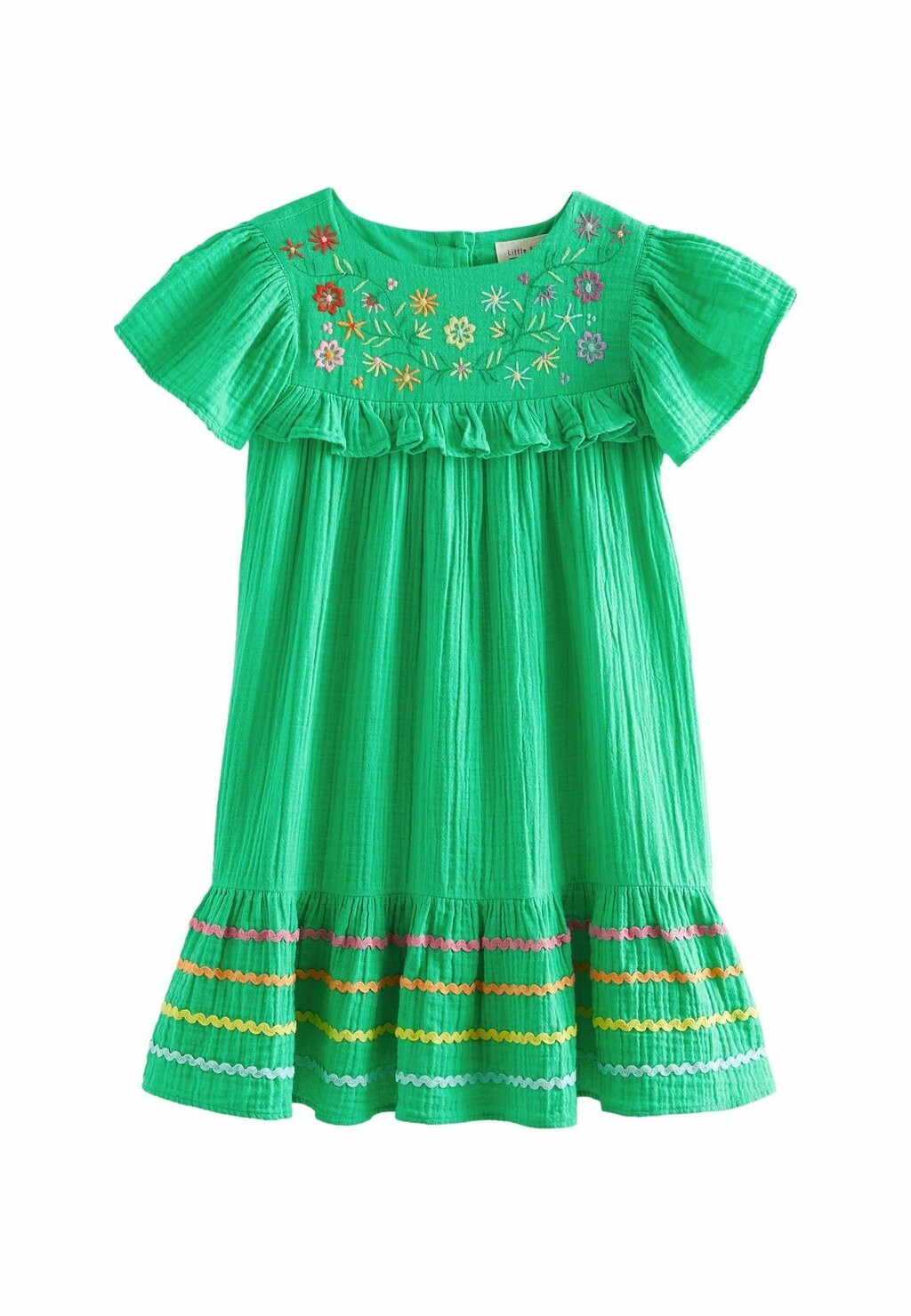 

Дневное платье Floral Embroidered Regular Fit Little Bird, зеленое