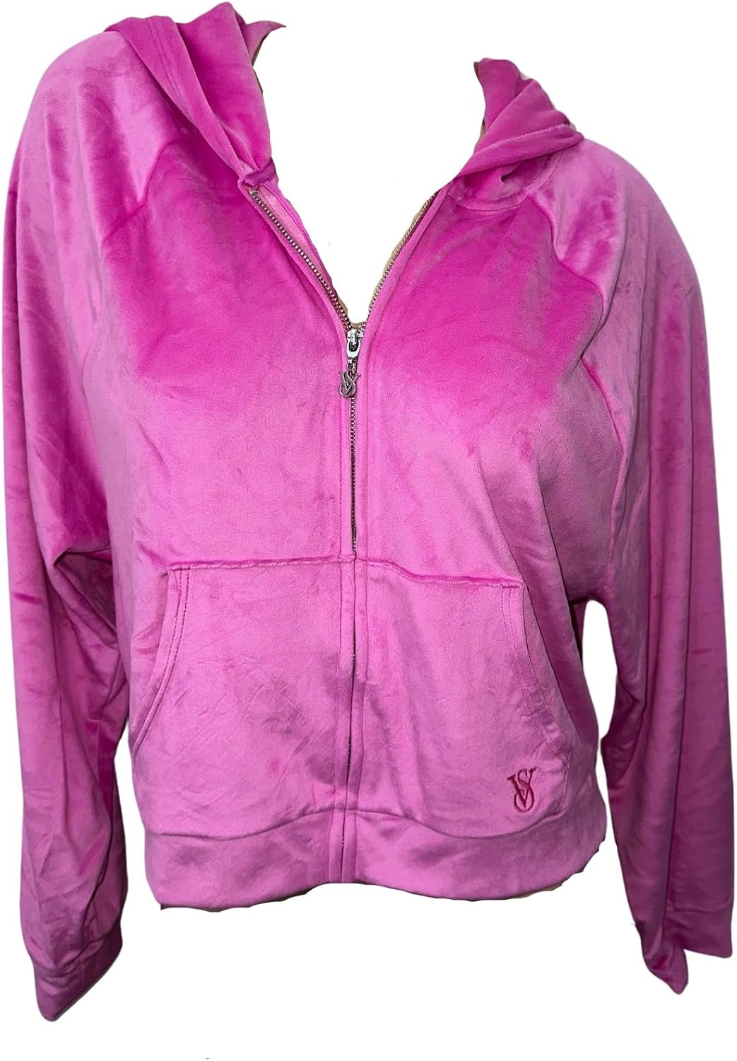 Толстовка с молнией из велюра Victoria's Secret, цвет Pink New — фото 2