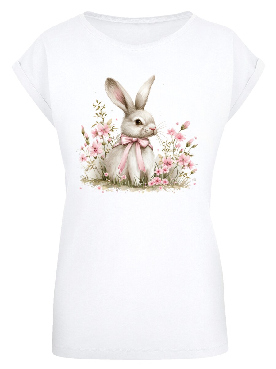 

Рубашка F4NT4STIC Niedlicher Osterhase mit Blumen, белый