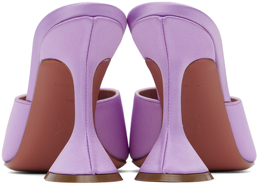 Фиолетовые босоножки на каблуке Lupita Slipper Amina Muaddi — фото 2