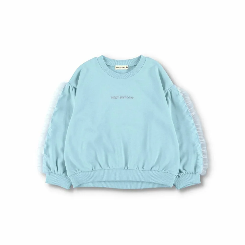 Толстовка с оборками на рукавах из тюля Branshes, blue