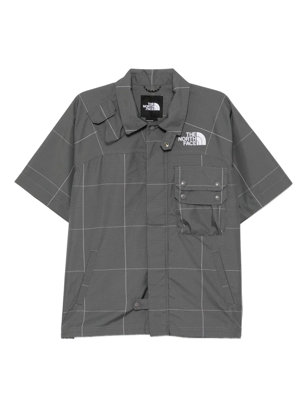 

Рубашка с вышитым логотипом The North Face, серый