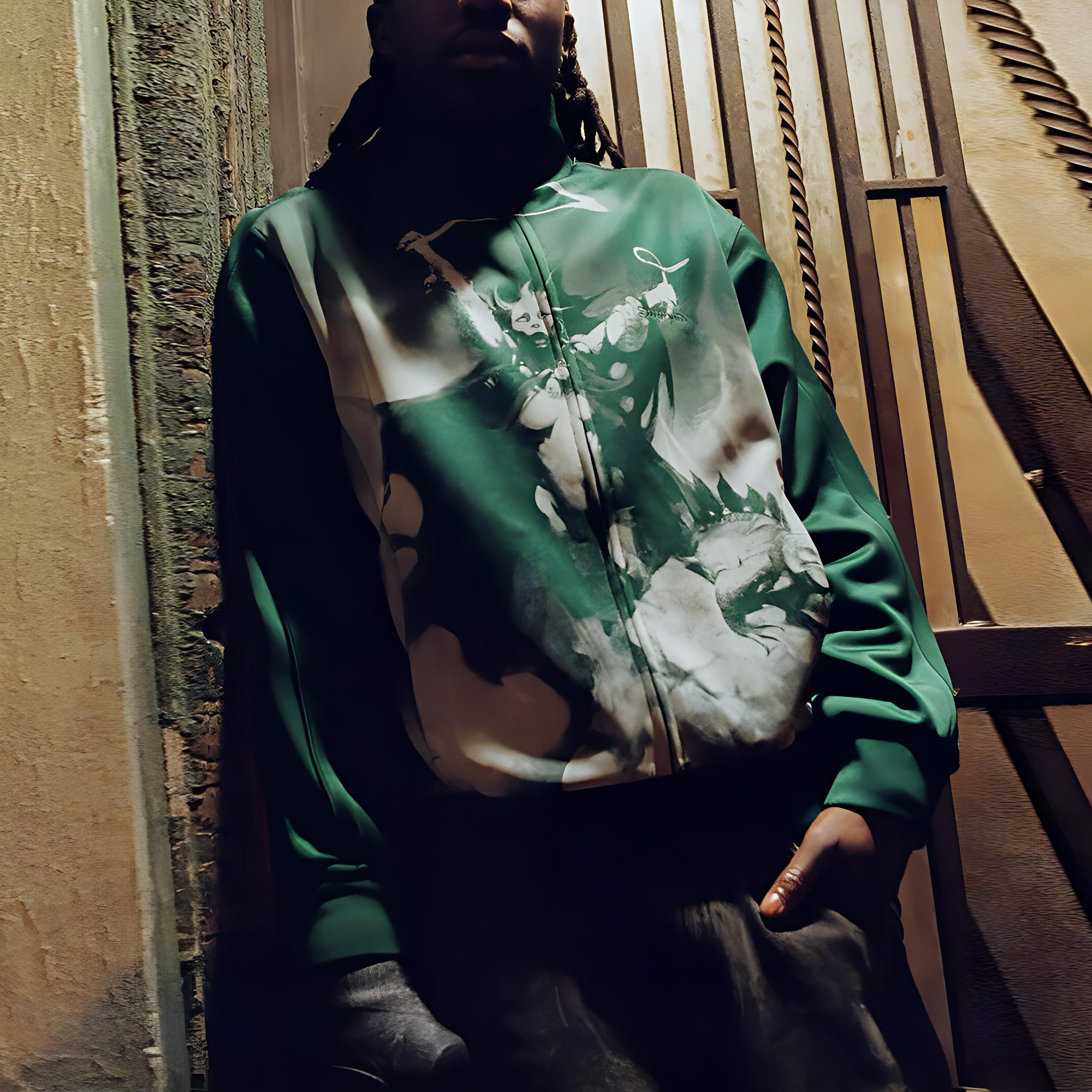 Supreme Футболка трековая Frazetta, Dark Green/Dark Green — фото 4