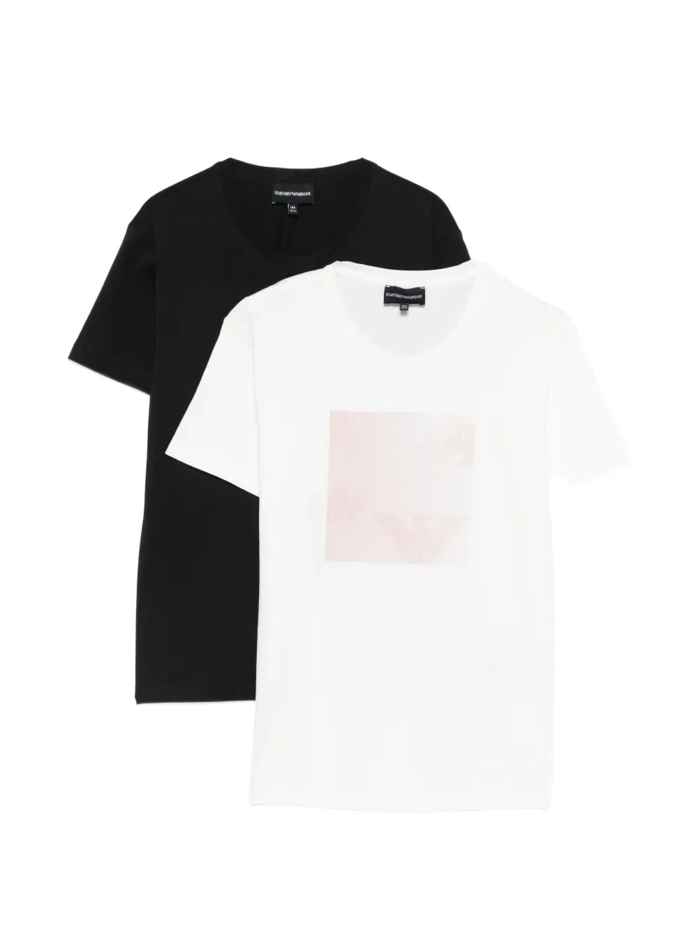 Футболки с логотипом (комплект из двух штук) Emporio Armani Kids, черный