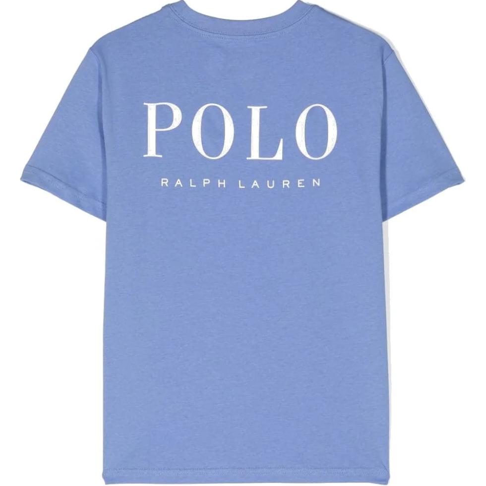 Футболка синяя детская Polo Ralph Lauren — фото 3