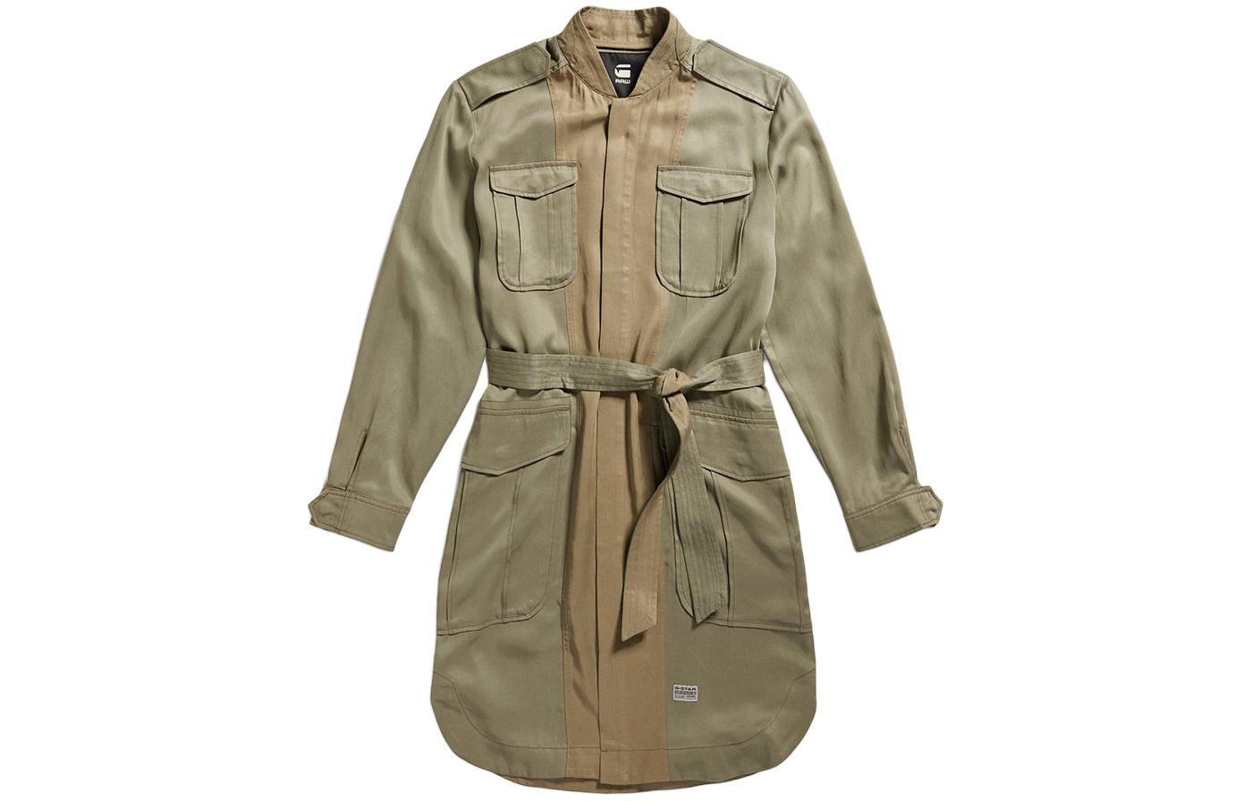 

G-STAR RAW G Star Raw платье с длинными рукавами женское хаки грин