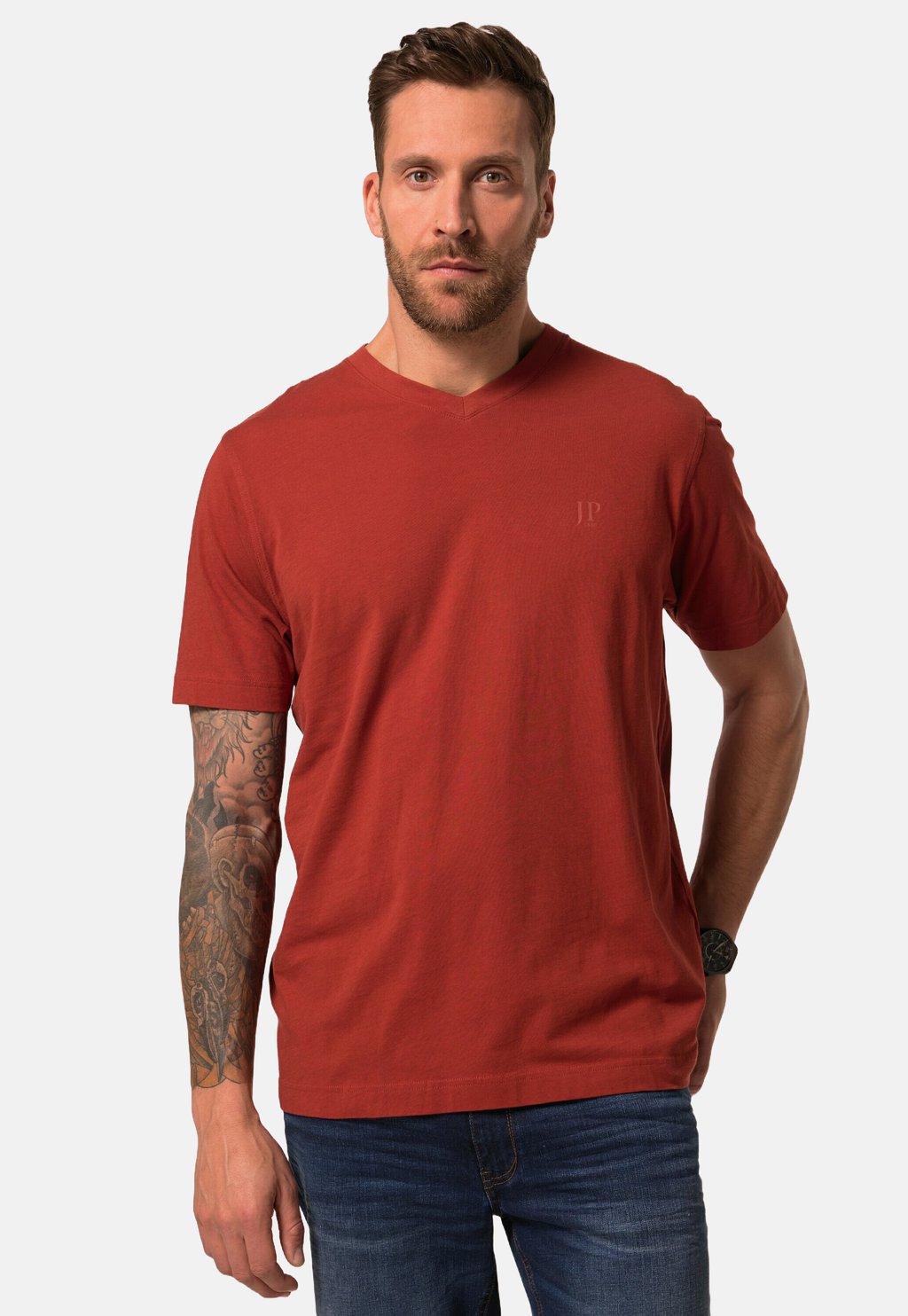 

Базовая футболка 2-PACK | V-NECK, HALF-SLEEVE V-SHIRT | BASIC DOUBLE PACK JP1880, красный