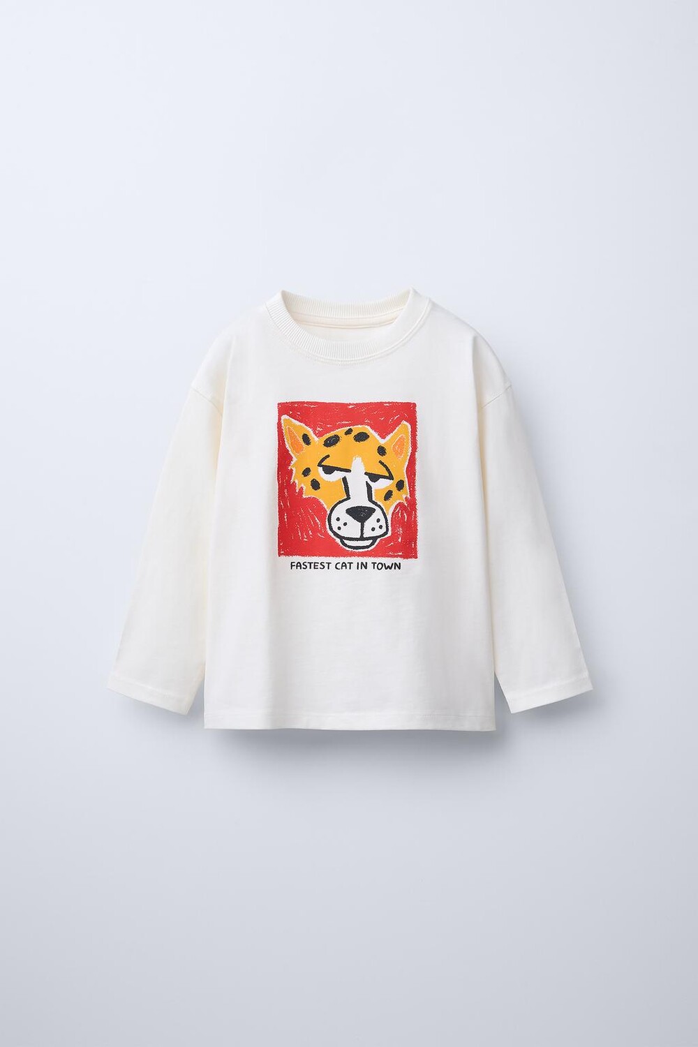 

Футболка с животным принтом ZARA, песочный