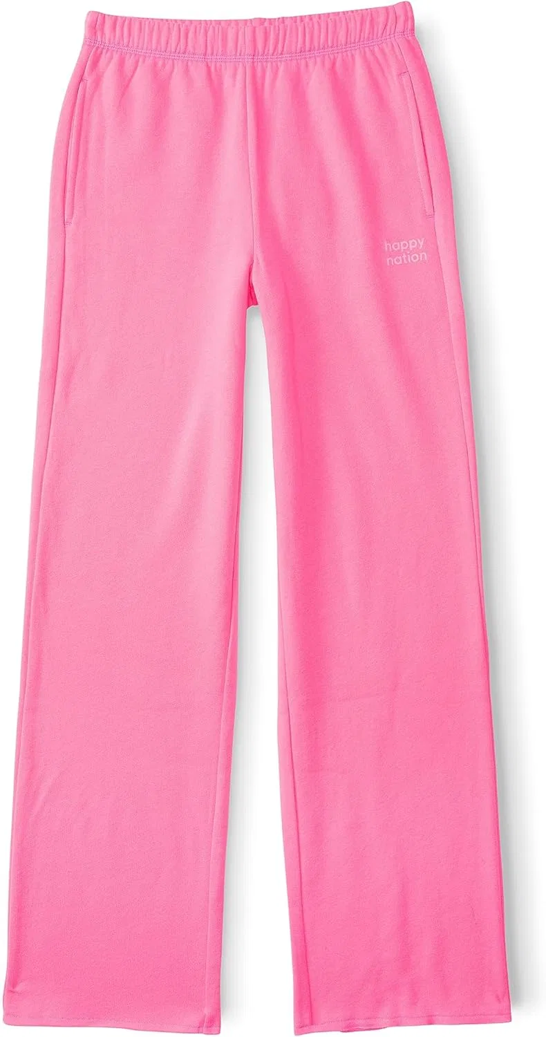 Спортивные штаны Happy Nation Girls' Happy Nation Wide Leg, розовый