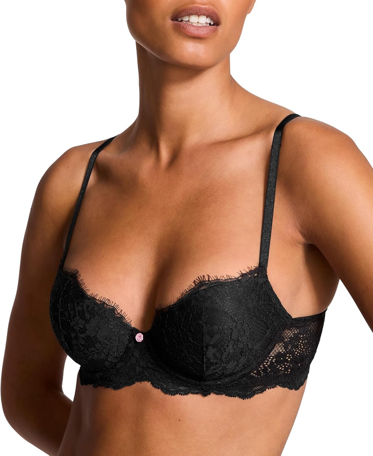 Бюстгальтер Victoria's Dream Angels с легкой чашкой, размеры 32A-38DDD Victoria's Secret, Black Lace (New Look)