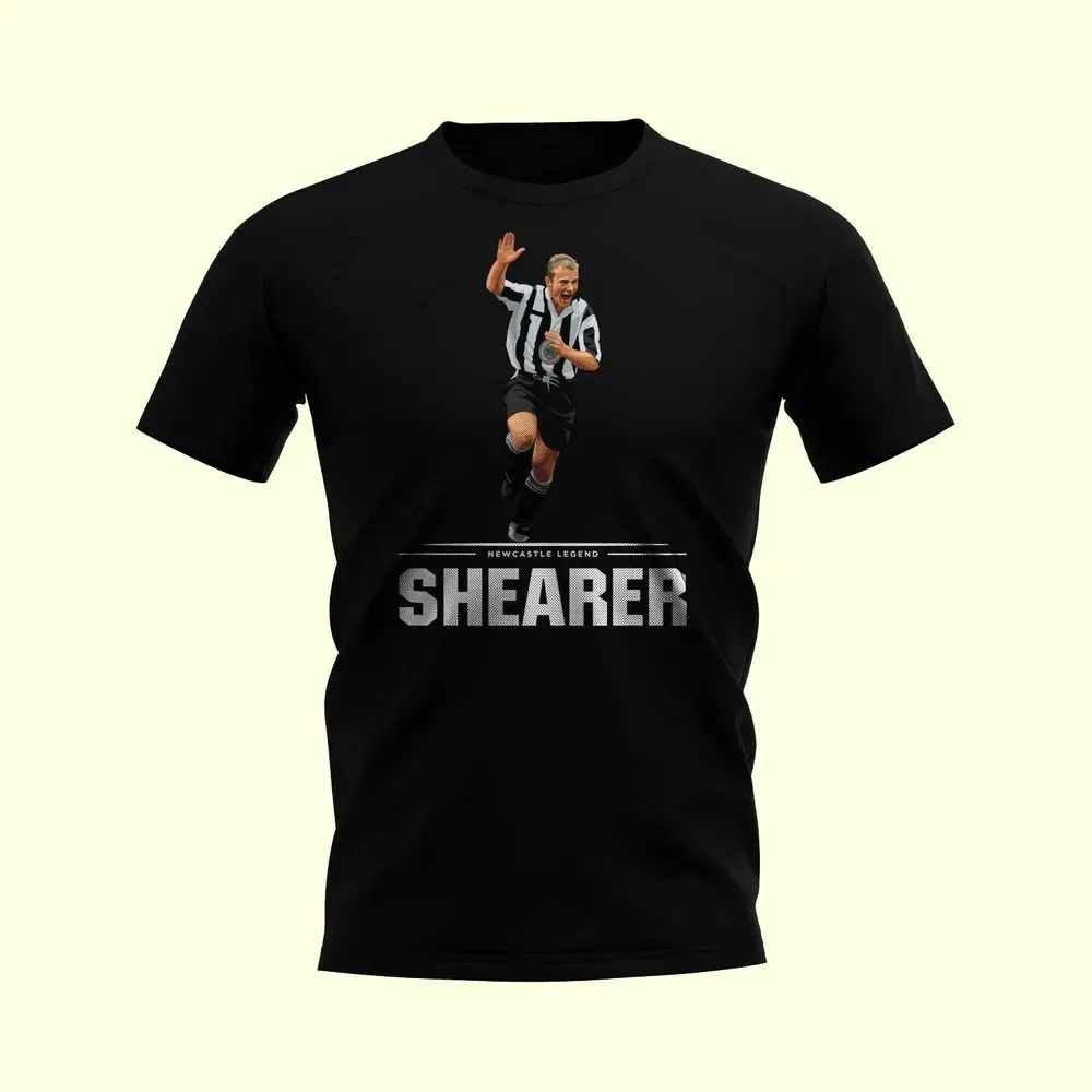 Футболка детская с Аланом Ширером Newcastle United Fc, черный