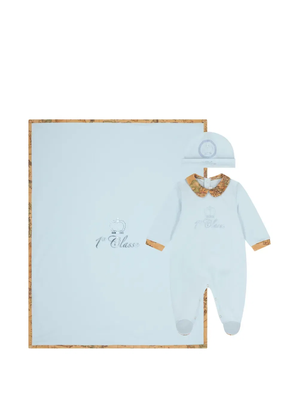 Детский комбинезон с геокартой (комплект из трех штук) Alviero Martini Kids, синий