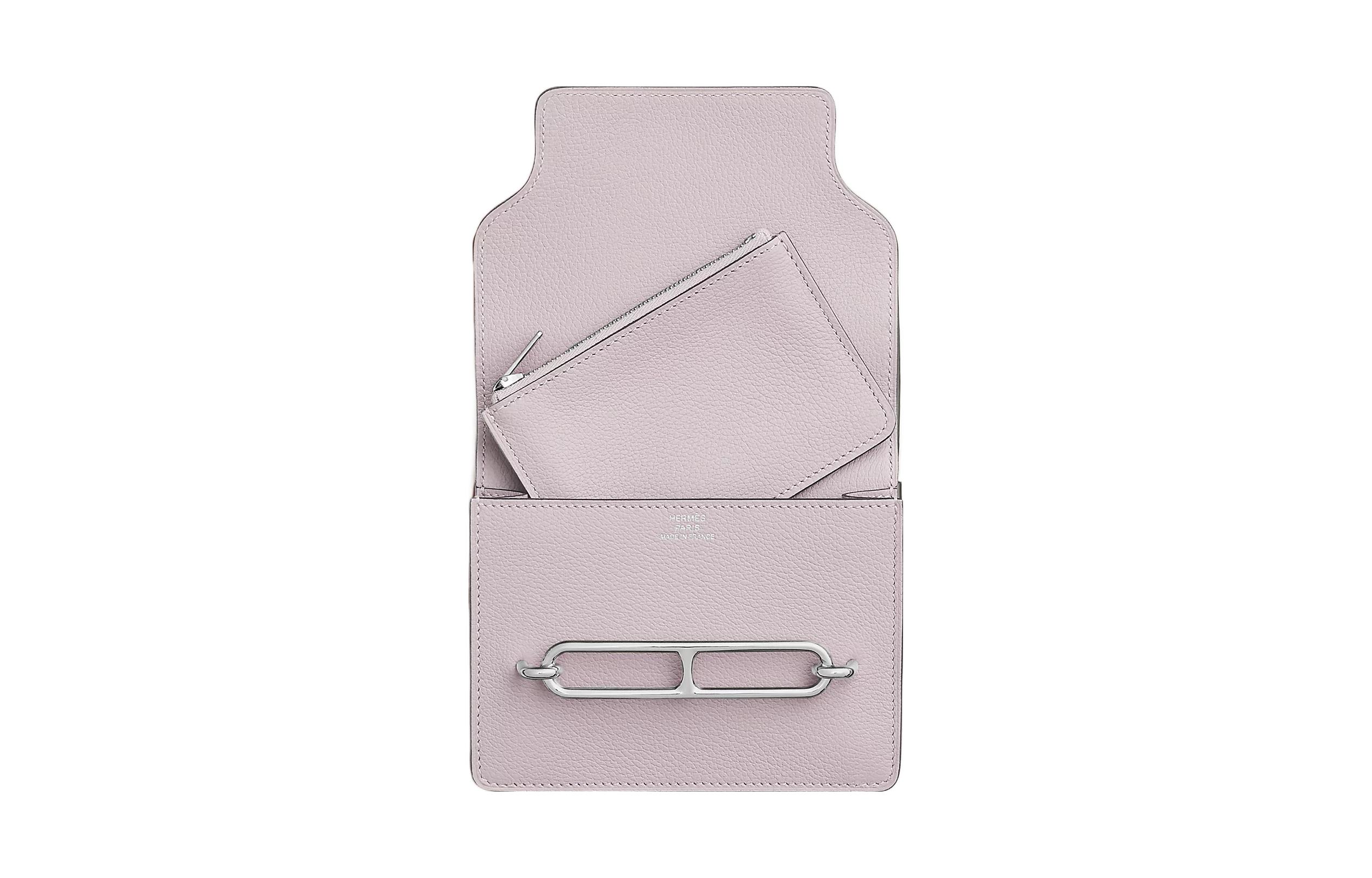 HERMES Кошелёк-клатч Roulis Evercolor из телячьей кожи с тиснением под свиную кожу для женщин — фото 2