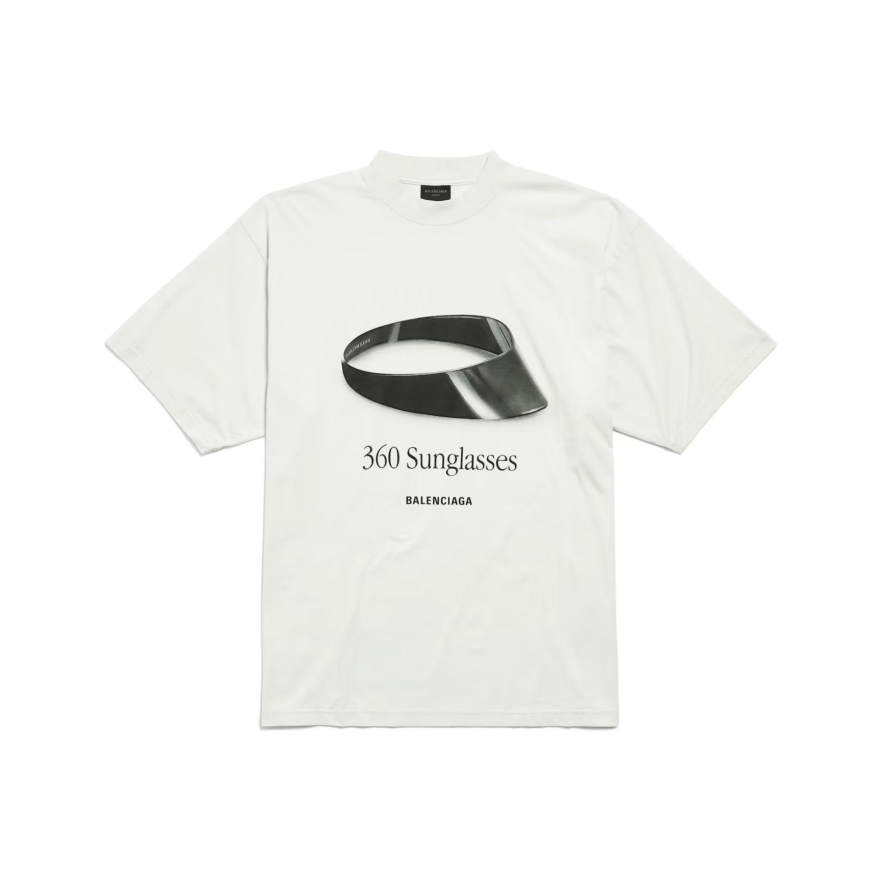 Футболка 360 Sunglasses Medium Fit Balenciaga, белый