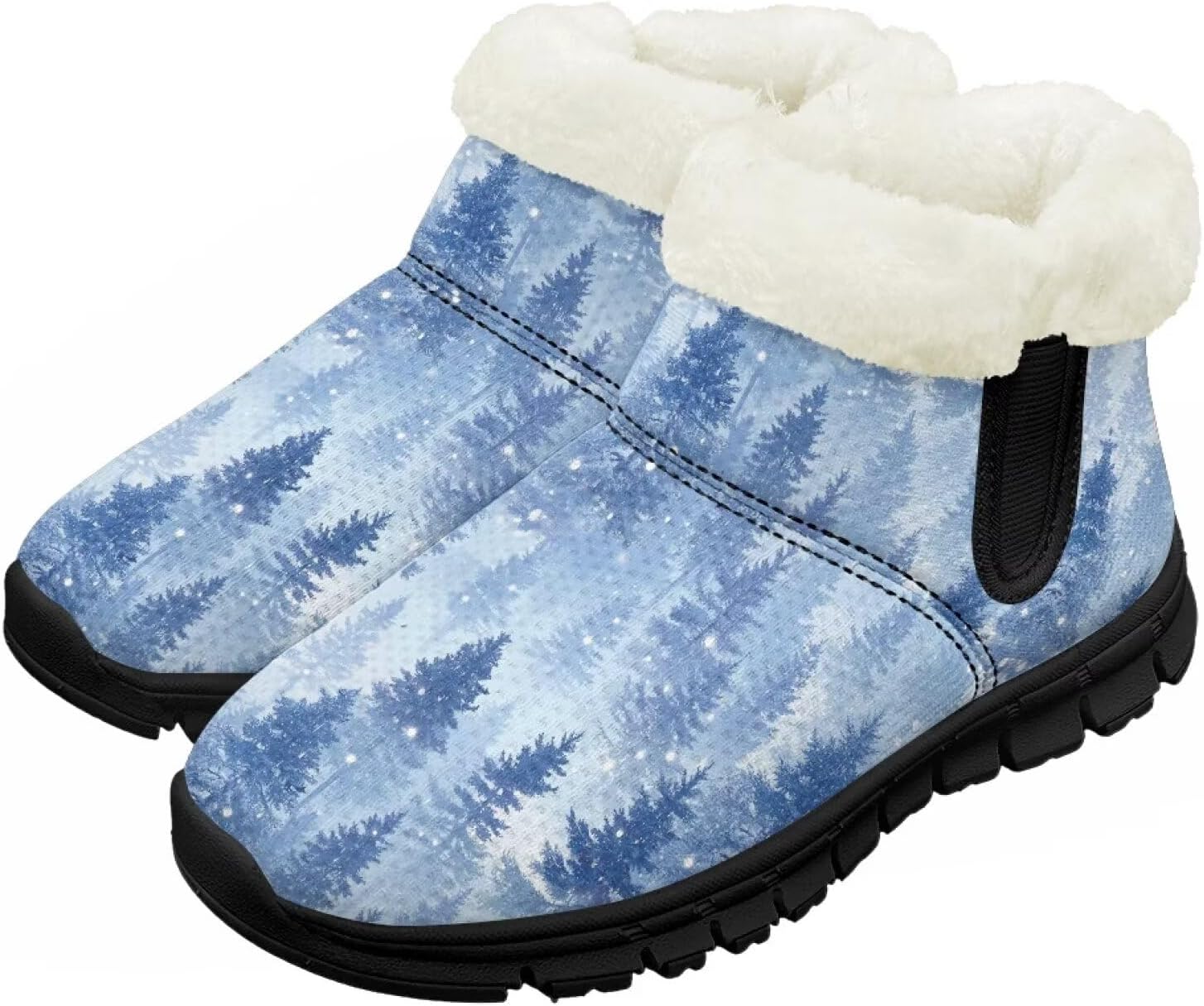 

Зимние сапожки для малышей, теплые снежные ботинки, уютные пушистые детские ботильоны, уличная модная обувь для мальчиков и девочек Chririnla, Winter Pine Tree