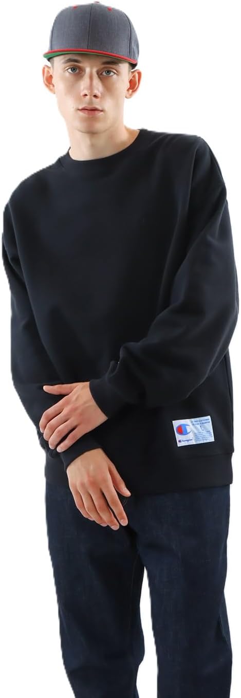 

Мужская толстовка Champion ACTION STYLEC3-Z001 с длинными рукавами, флисовой подкладкой, свободным кроем, вышитым логотипом и круглым вырезом, черный