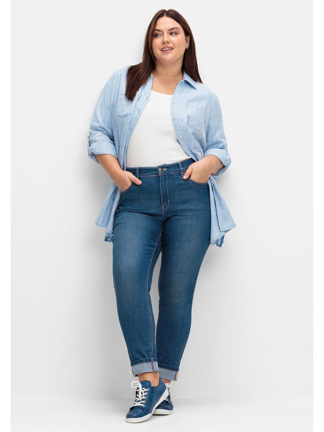 

Джинсы sheego, цвет blue Denim
