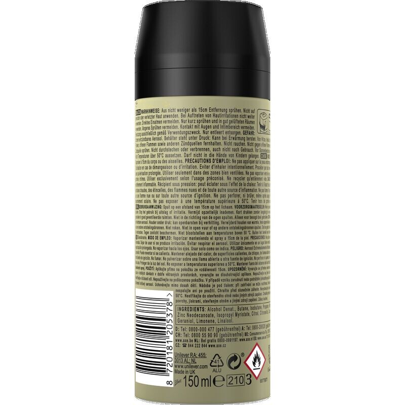 Дезодорант и спрей для тела Gold Caramel Billionaire Magnum AXE, 150 ml — фото 2