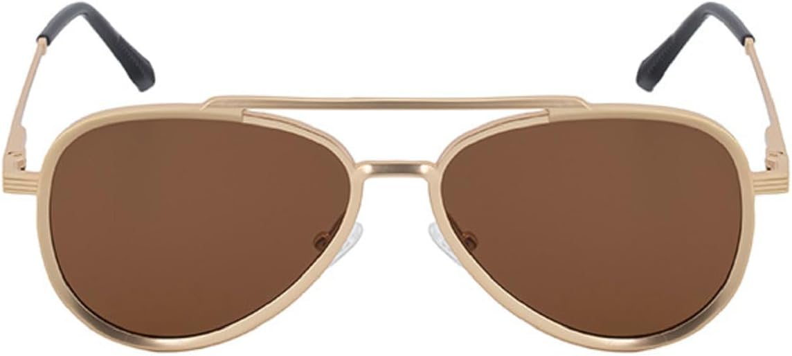 

Ретро-солнцезащитные очки для женщин в крупной оправе, роскошные очки в квадратной оправе с защитой от УФ-излучения UV400, стильные мужские солнцезащитные очки-пилот 98286 Melrose, Brown