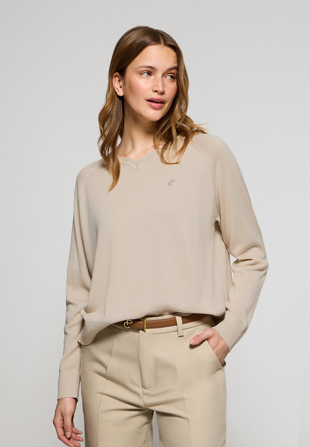 

Джемпер V NECK Polo Club, бежевый