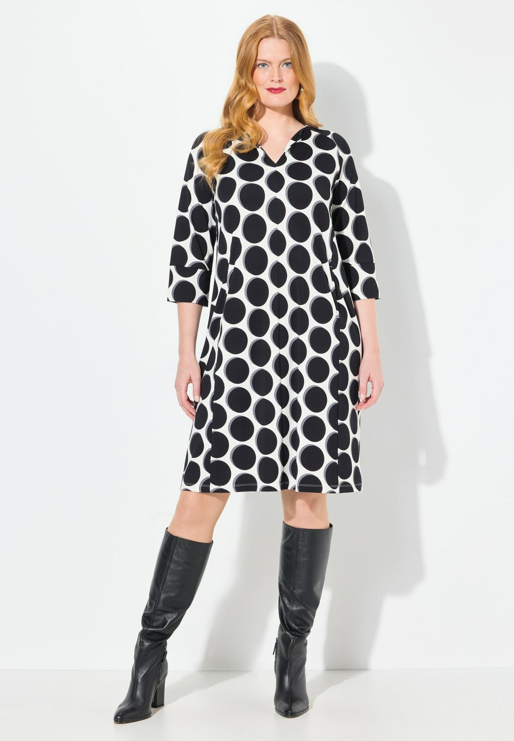 

Платье из джерси POLKA DOT PUNTO DI ROMA Ulla Popken, белый