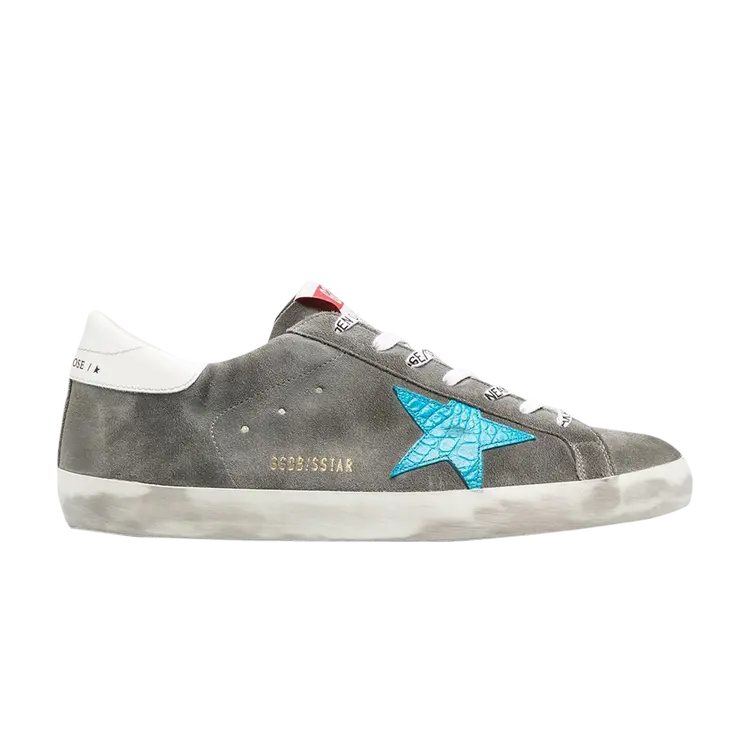

Кроссовки Golden Goose Superstar 'Grey Croco Turquoise', серый