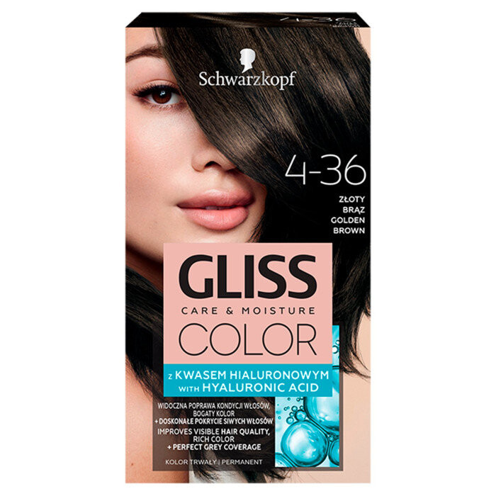 

Schwarzkopf, Gliss Color, краска крем-краска 4-36 Золотисто-коричневый