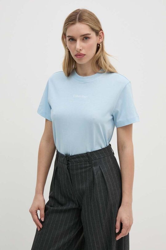 

Хлопковая футболка Calvin Klein, синий