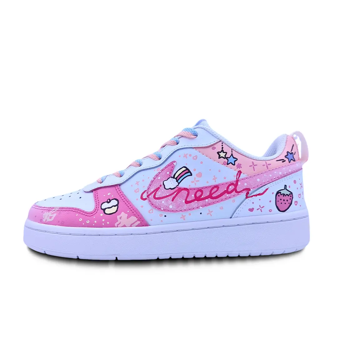 

Кроссовки Nike Court Borough Skateboard Shoes Women's Low-Top Pink, розовый