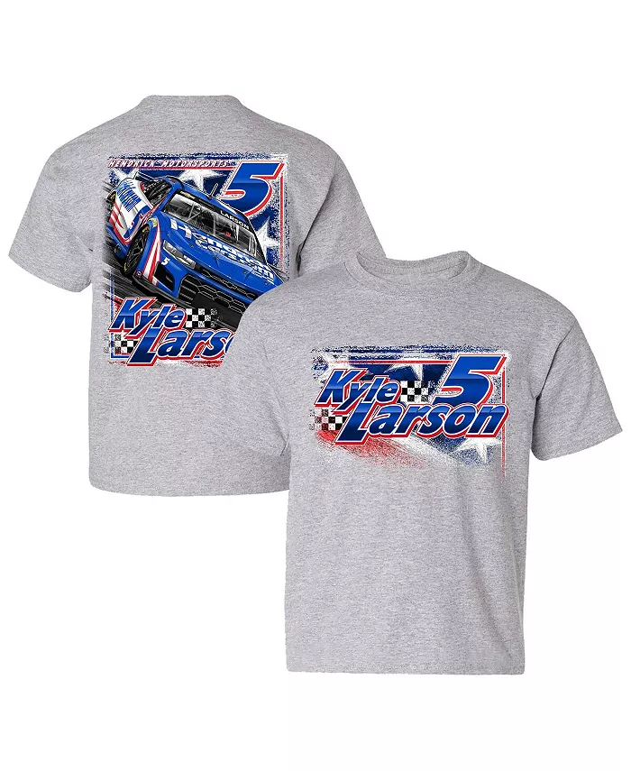 

Футболка Big Boys and Girls Heather Gray Kyle Larson Hendrick Motorsports Team Collection