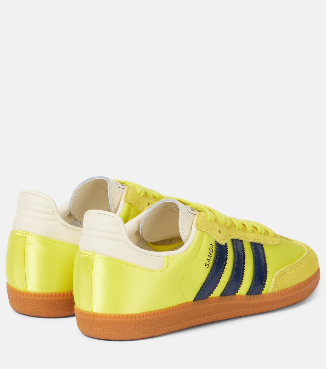 Кроссовки Samba OG с отделкой из замши и атласа Adidas, Shock Yellow/Night Indigo — фото 2
