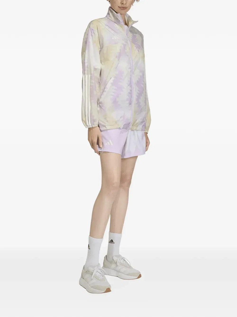 Ветровка с геометрическим принтом adidas X House of Tiro x Common Goal, фиолетовый — фото 2