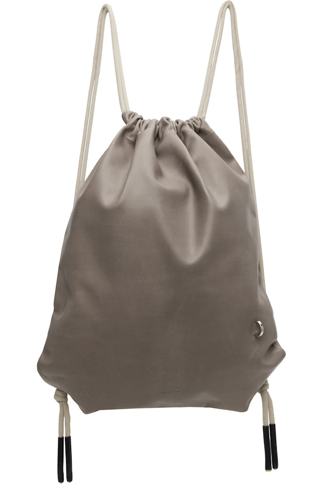 

Rick Owens Серый и кремовый рюкзак Concordian на завязках