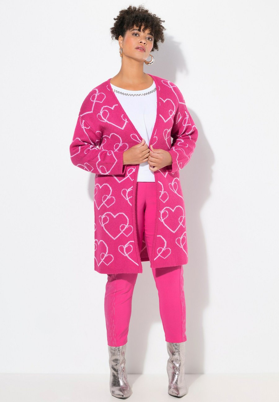 

Кардиган MIAMODA CLASSIC FIT HERZMUSTER, Hibiscus Pink/Pink