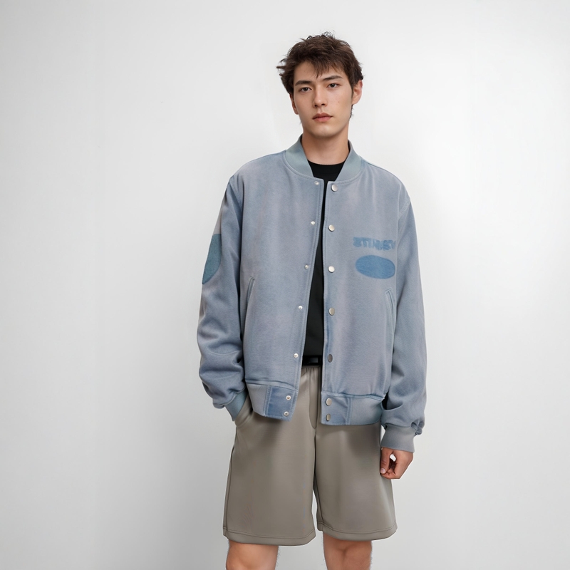 Куртка Stussy Ghost Logo Canvas, синий — фото 4