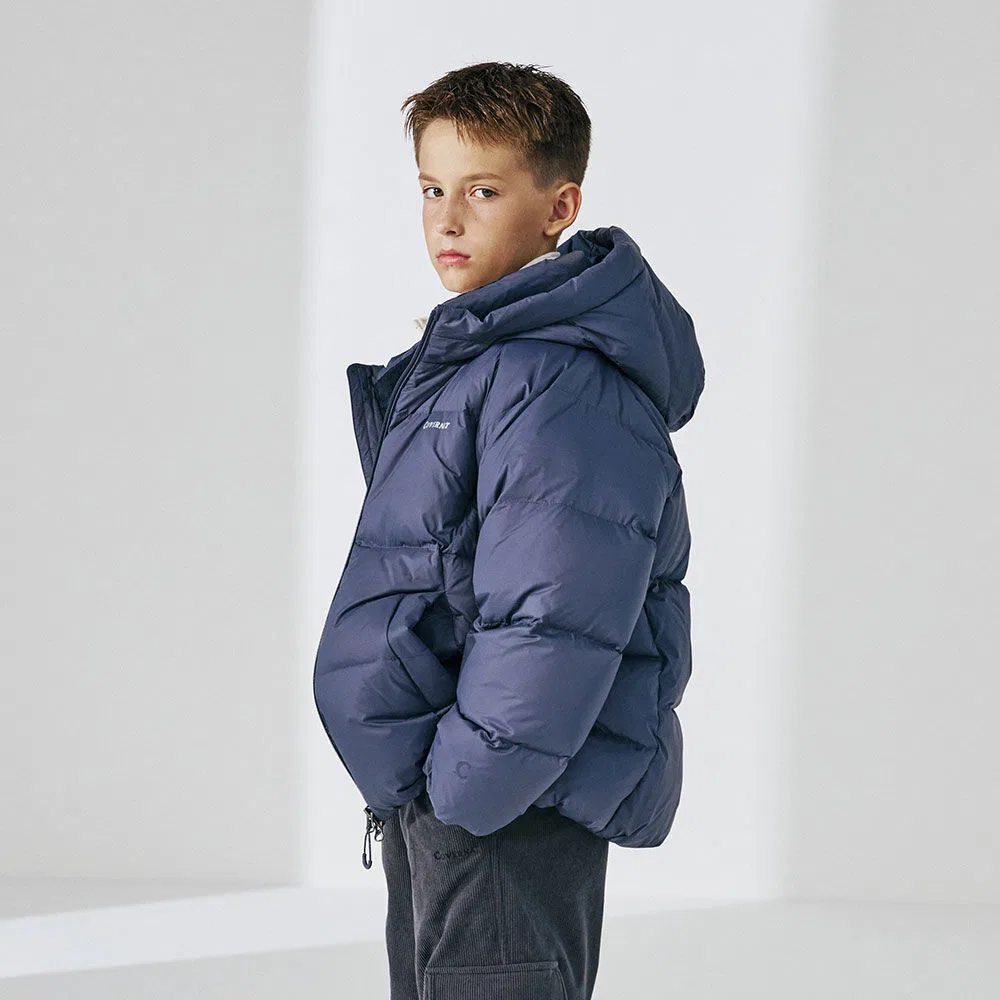 Детский пуховик с капюшоном синий от Covernat Kids