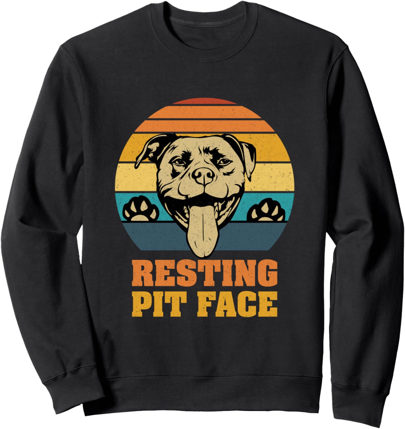 

Толстовка, Питбуль отдыхает в винтажной толстовке Pitface Vintage Pitbull Lovers Tee Face, черный