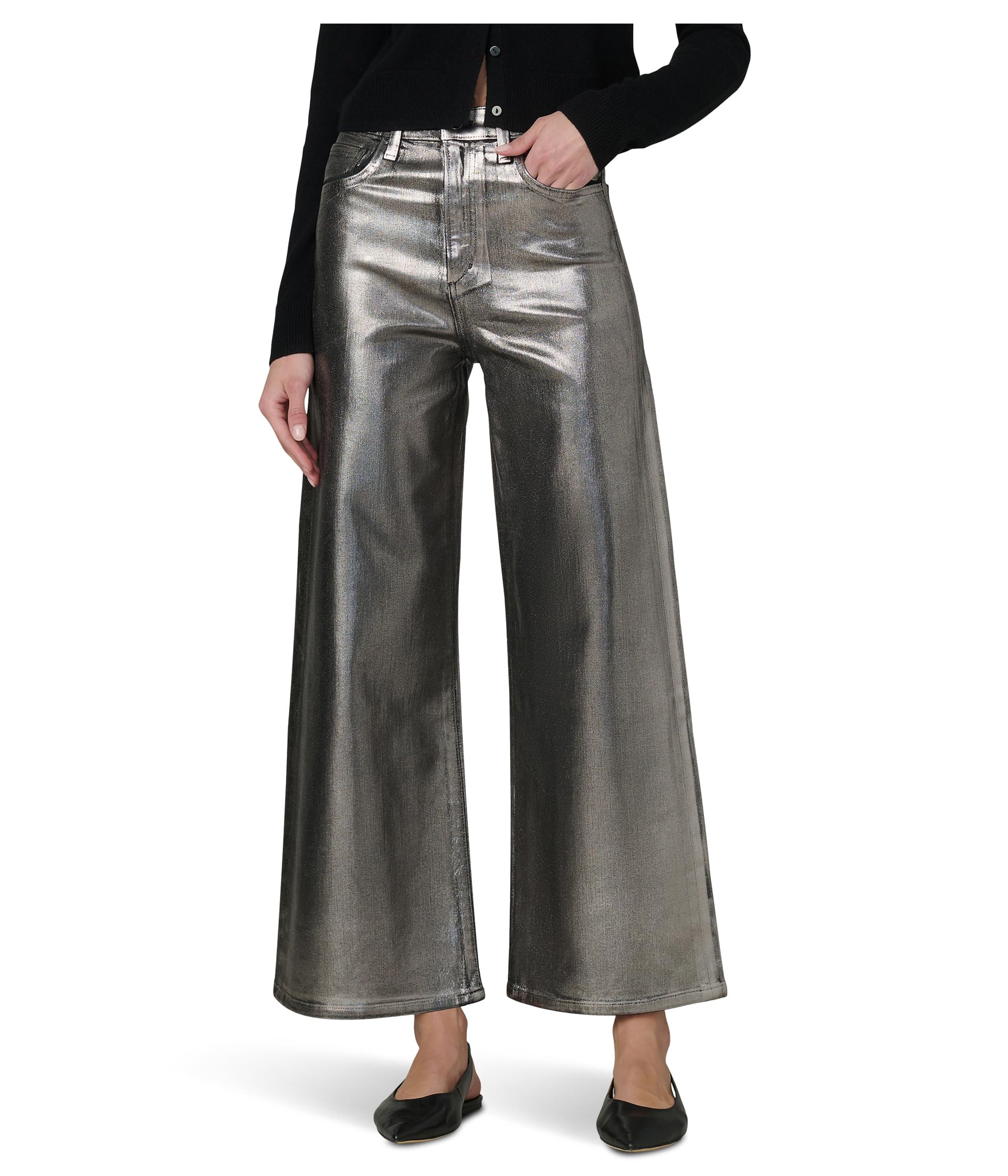 

Джинсы Joe's Jeans The Mia Wide Leg Ankle Foil, цвет Pewter Foil