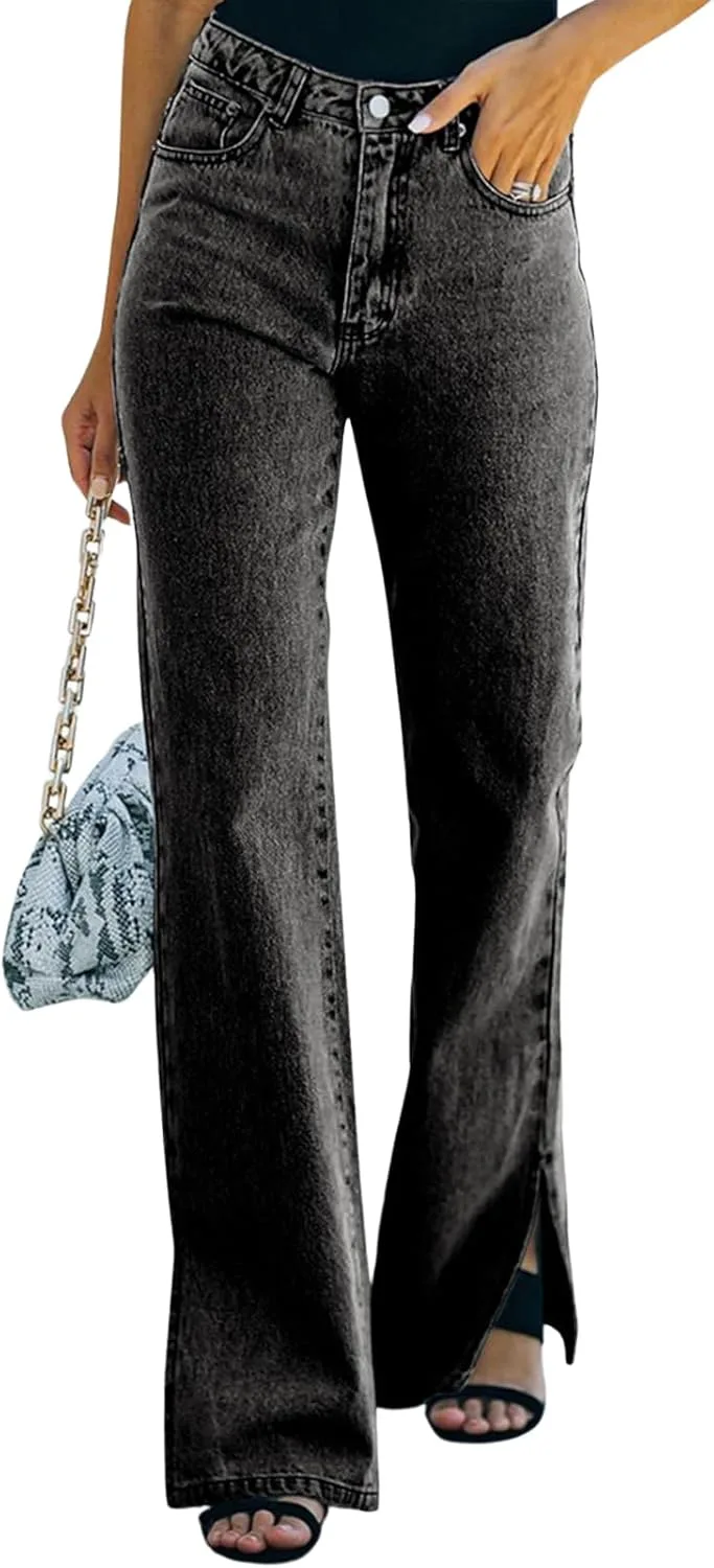 

Женские джинсы прямого кроя Mid Waist Leyoutx