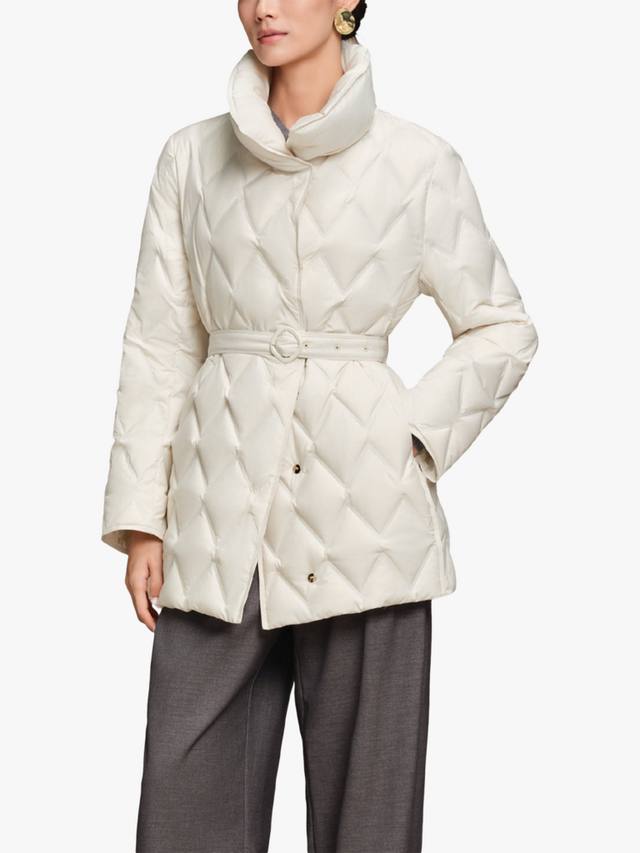 

Куртка с поясом из пуха гуся с стежкой Bosideng, Pearl White