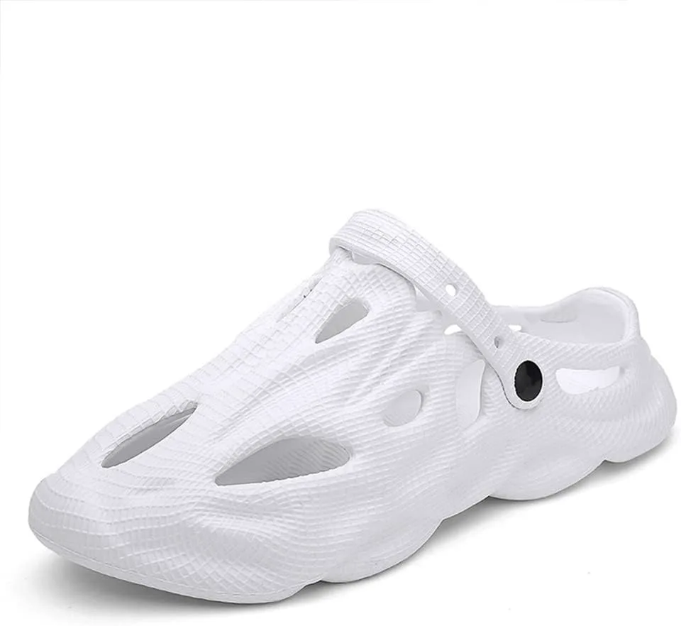 

Мужские сабо легкие садовые сандалии дышащие летние тапочки повседневные пляжные мюли TangDao, белый