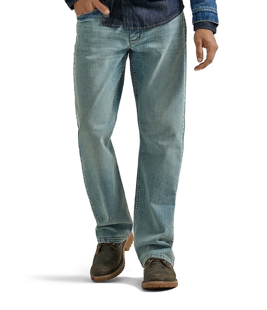 

Джинсы Wrangler свободного кроя из денима с вырезом Bootcut, синий