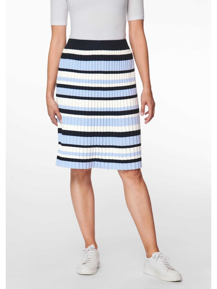 

MADELEINE Вязаная юбка со складками, темно-синего/многоцветного оттенка