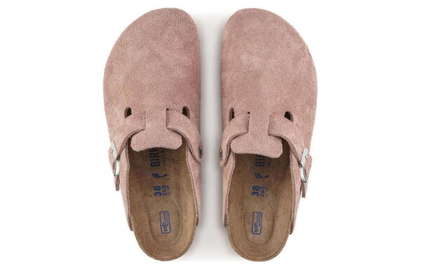 Тапочки boston soft footbed suede leather narrow fit 'pink clay' Birkenstock, розовый — фото 4