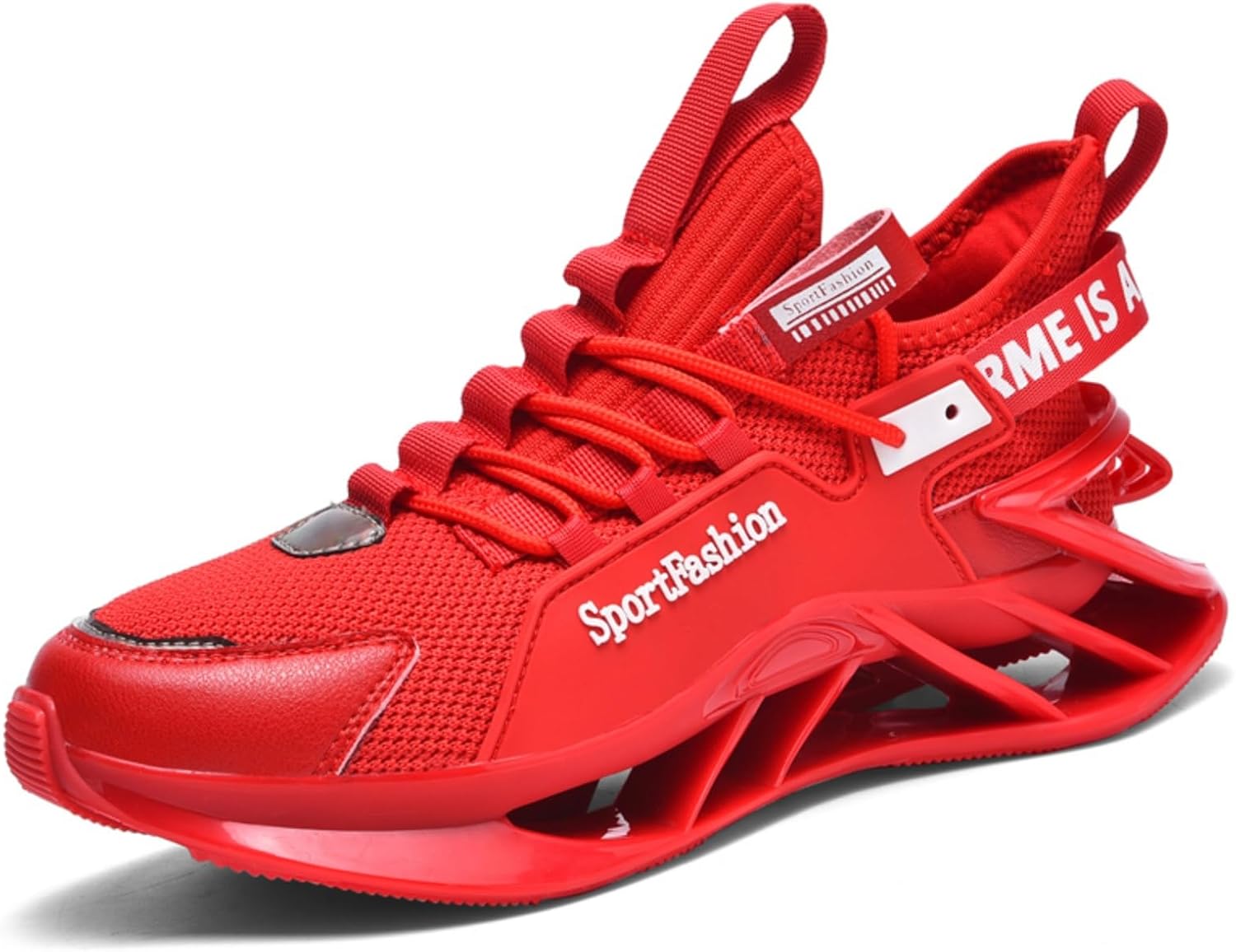 

Кроссовки большого размера для мужчин с лезвием, предназначенные для бега и тенниса, обеспечивают амортизацию, комфорт и демонстрируют модный стиль Khwfjas, красный