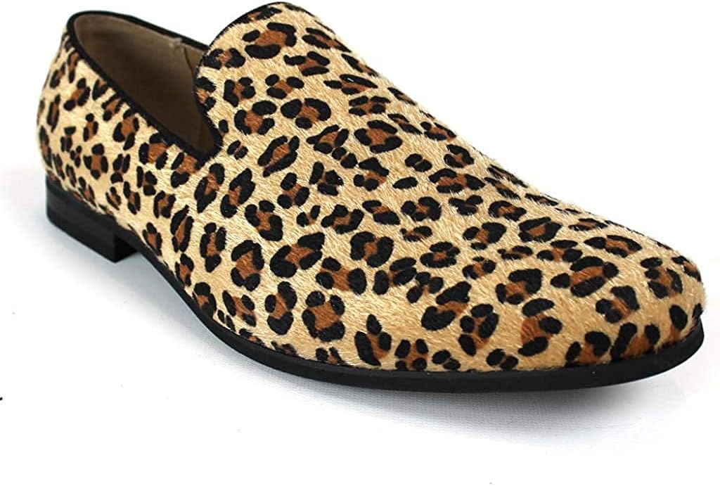 

Мужские слипоны AZARMAN с леопардовым принтом, современные туфли-лоферы, песочный