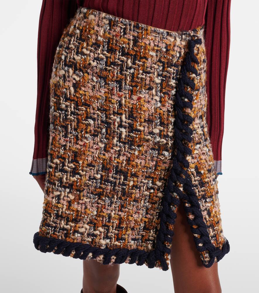 Шерстяная твитовая мини-юбка Etro, Var. Multicolor F.Do Rosa — фото 4