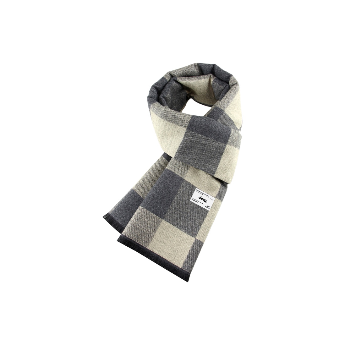 

Шарф Exquisite Box Faux Cashmere Knit Unisex Jeep, бежевый plaid